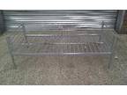 WE HAVE 2 silver/grey metal frame beds bought for our....