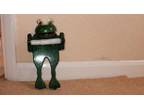 Fun Frog Toilet Roll Holder,  Green wooden well made....
